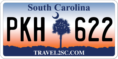 SC license plate PKH622