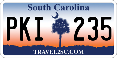 SC license plate PKI235