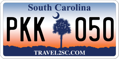 SC license plate PKK050