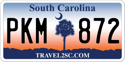 SC license plate PKM872