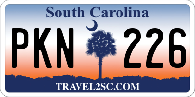 SC license plate PKN226