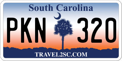 SC license plate PKN320
