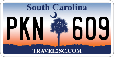 SC license plate PKN609