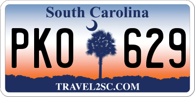 SC license plate PKO629