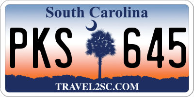 SC license plate PKS645