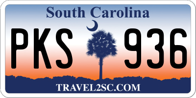 SC license plate PKS936