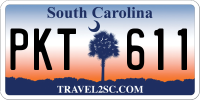 SC license plate PKT611