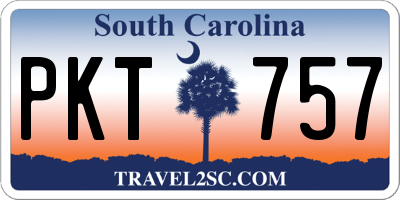 SC license plate PKT757