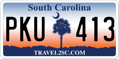 SC license plate PKU413