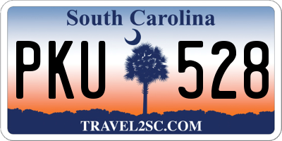 SC license plate PKU528
