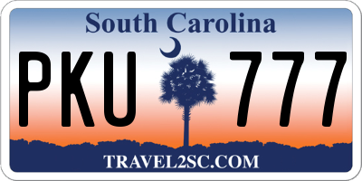SC license plate PKU777