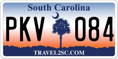 SC license plate PKV084