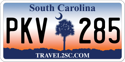 SC license plate PKV285