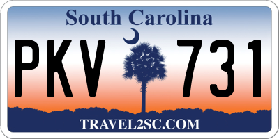 SC license plate PKV731