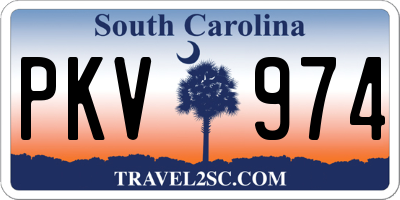 SC license plate PKV974
