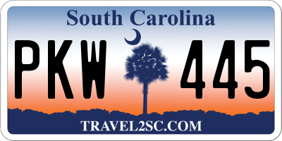 SC license plate PKW445