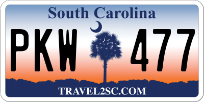 SC license plate PKW477