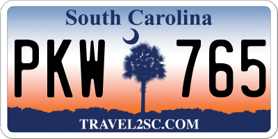 SC license plate PKW765