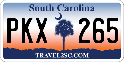 SC license plate PKX265