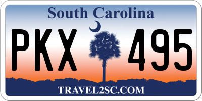 SC license plate PKX495