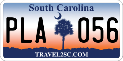 SC license plate PLA056