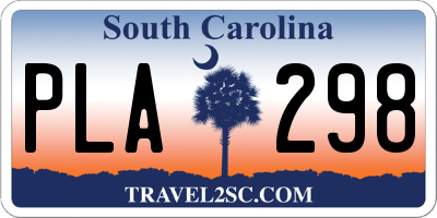SC license plate PLA298