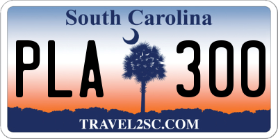 SC license plate PLA300