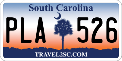 SC license plate PLA526