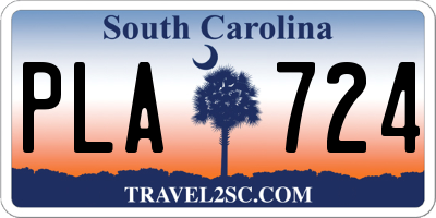 SC license plate PLA724