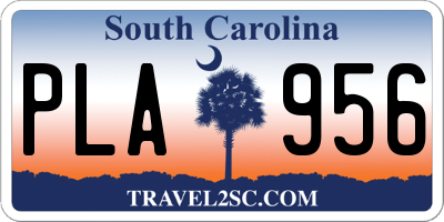 SC license plate PLA956