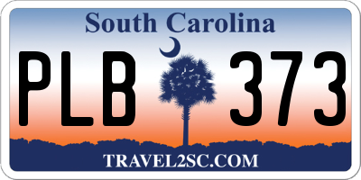 SC license plate PLB373