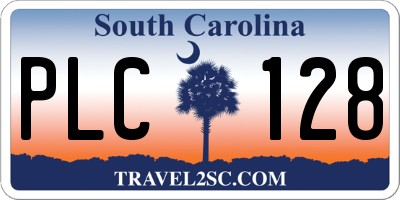 SC license plate PLC128
