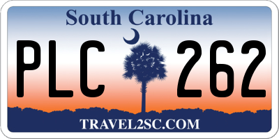 SC license plate PLC262