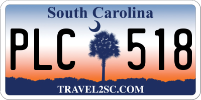 SC license plate PLC518