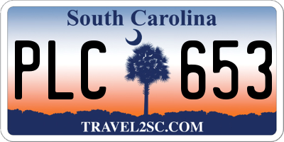 SC license plate PLC653