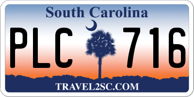 SC license plate PLC716