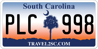 SC license plate PLC998