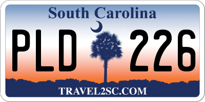 SC license plate PLD226