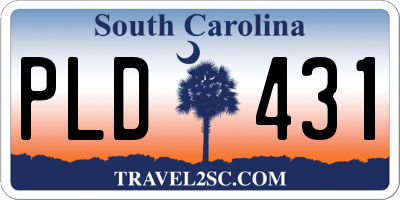 SC license plate PLD431