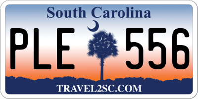 SC license plate PLE556
