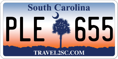 SC license plate PLE655