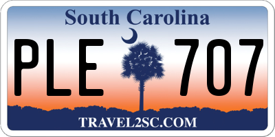 SC license plate PLE707