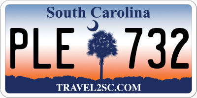 SC license plate PLE732