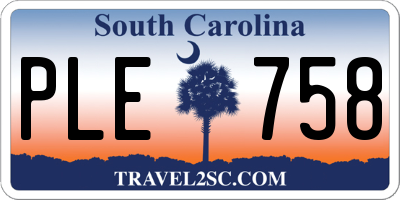 SC license plate PLE758