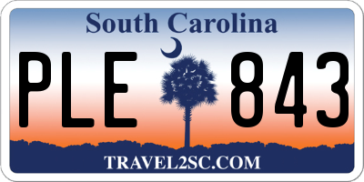 SC license plate PLE843