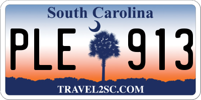 SC license plate PLE913
