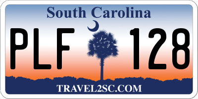SC license plate PLF128