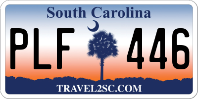 SC license plate PLF446