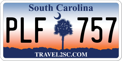 SC license plate PLF757