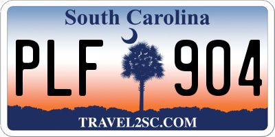 SC license plate PLF904